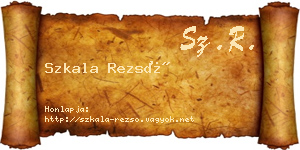 Szkala Rezső névjegykártya